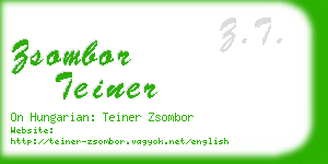 zsombor teiner business card